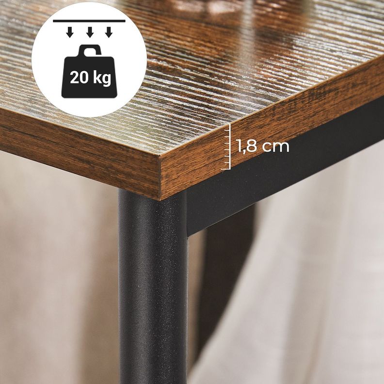 Mesa Lateral 3 Niveles Estilo Industrial-5