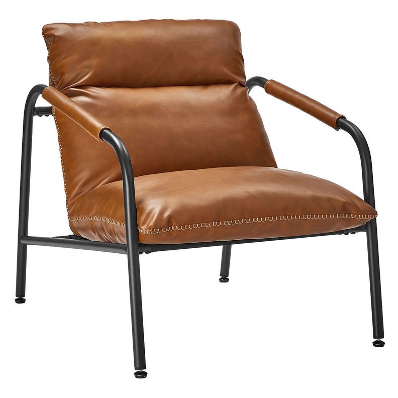 Sillón Ekho con brazos marrón-0