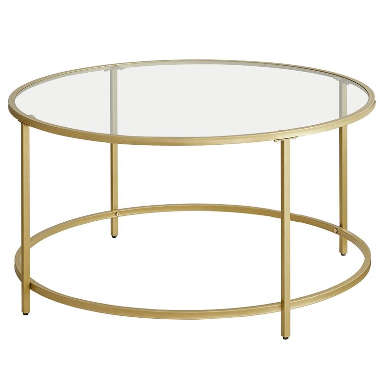 Mesa de centro vidrio Gold premium-0
