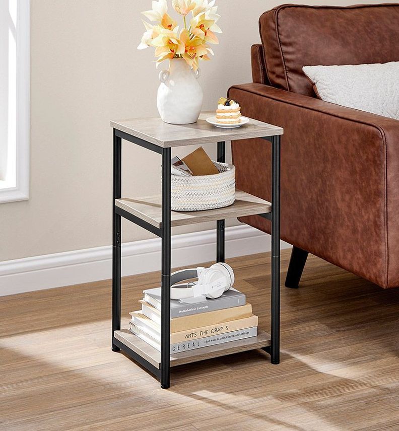 Mesa Lateral 3 Niveles Grey regulable-1
