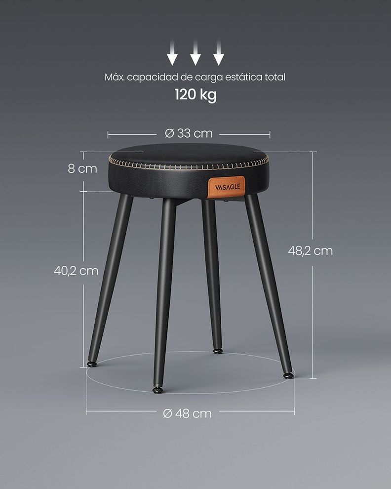 Set Asiento Ekho Cuero Negro piso-1