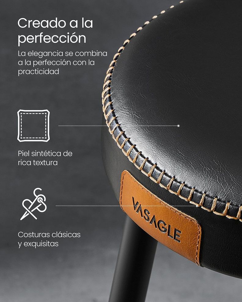Set Asiento Ekho Cuero Negro piso-3