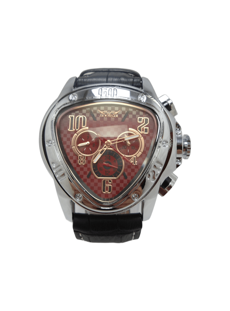 Reloj Automático Jaragar pulsera de cuero-1
