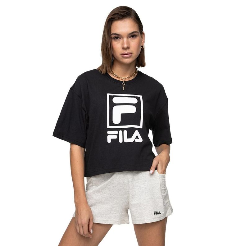 Polera Fila Stack New Mujer Negro
