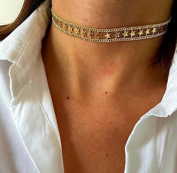 Collar Choker Oro Mujer Para Regalo Emma - Cantarina-1
