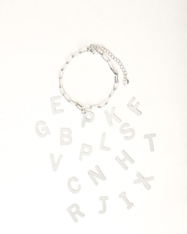PULSERA PLATA  MUJER LETRA I CATALINA - CANTARINA-0
