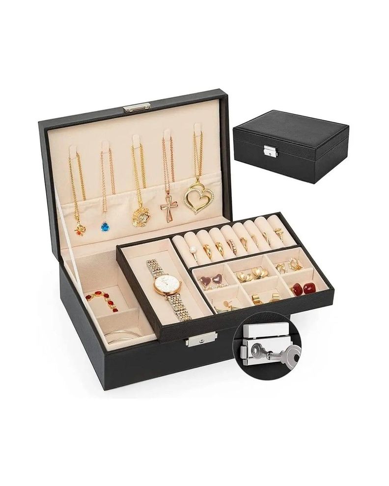 Maletin Joyero 2 Niveles, Organizador De Joyas