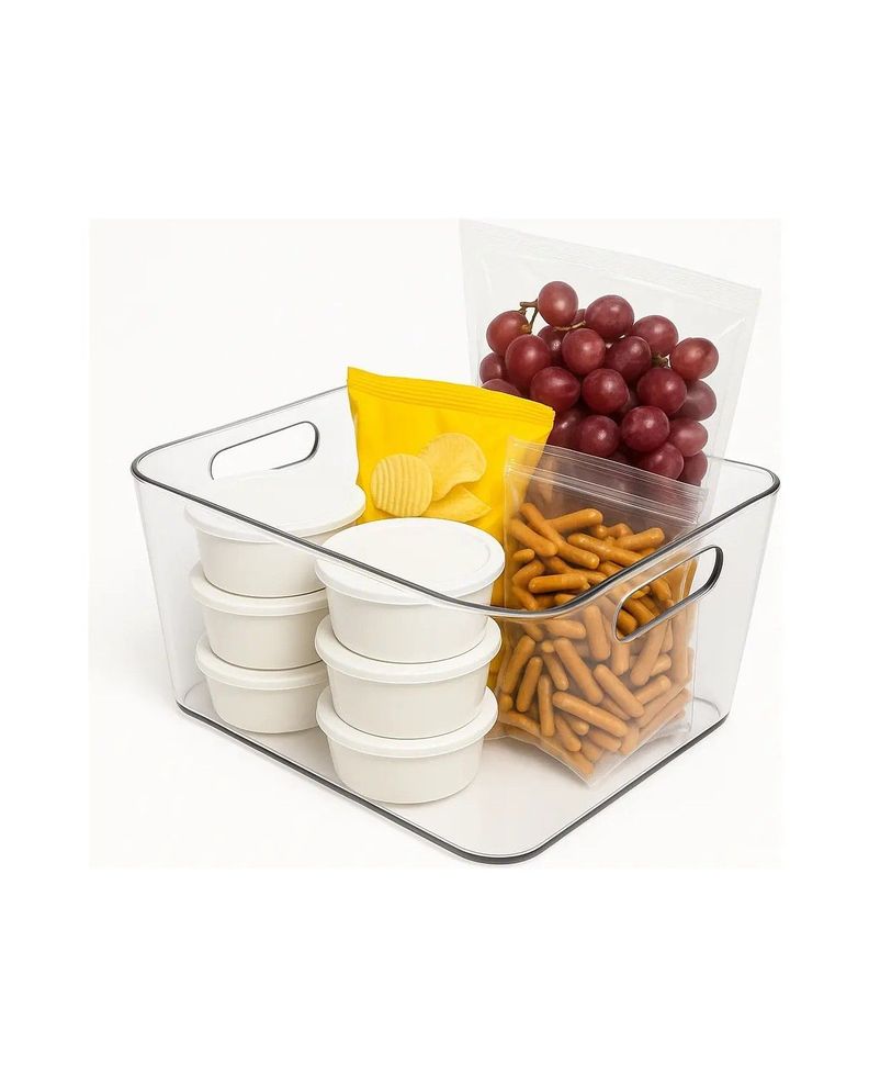 Organizador para Refrigerador de Acrílico Transparente, Pack de 4