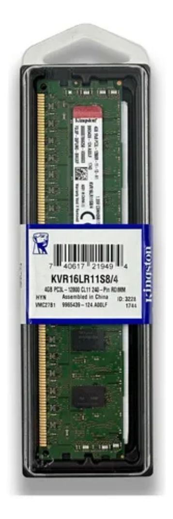 Memoria RAM ValueRAM 4GB PC3L-12800 CL11 Kingston KVR16LR11S8L/4-0