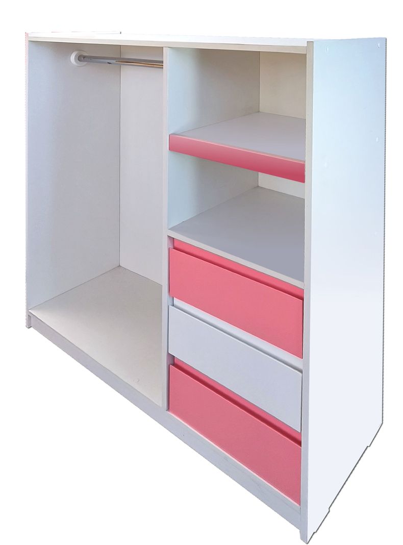 Mini Closet Montessori Minimal Rosado Blanco Rosado-2