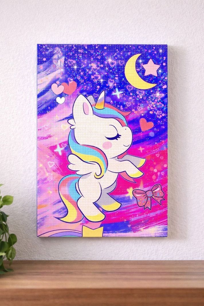 KIT DE PINTURAS CON DIAMANTES - Unicornio Pastel