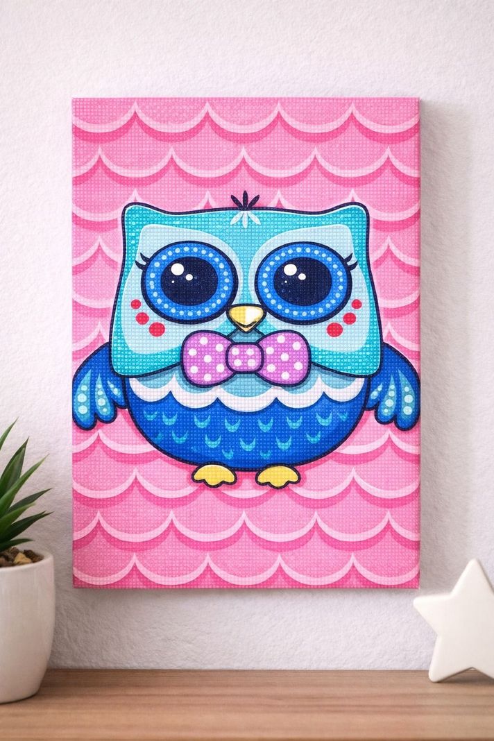 KIT DE PINTURAS CON DIAMANTES - Buho