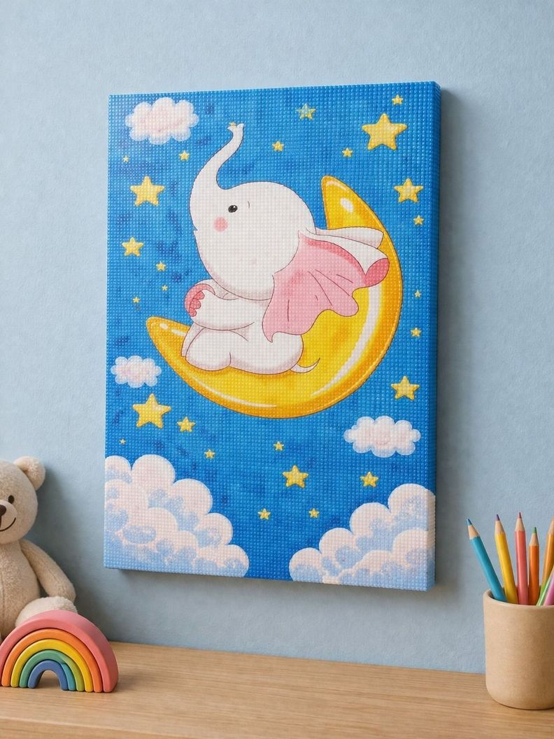 KIT DE PINTURAS CON DIAMANTES - Elefante