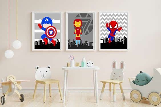 Set Cuadro Infantil Superheroes Marvel-3