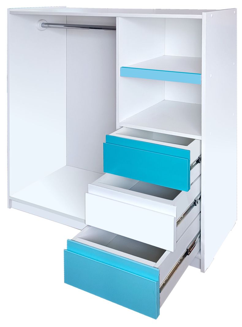 Mini Closet Montessori Minimal Calipso Blanco Celeste-1