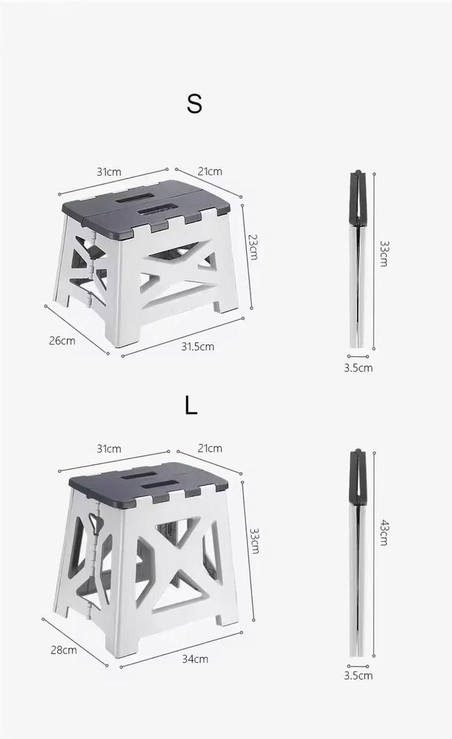 Taburete plegable de plástico portátil-2