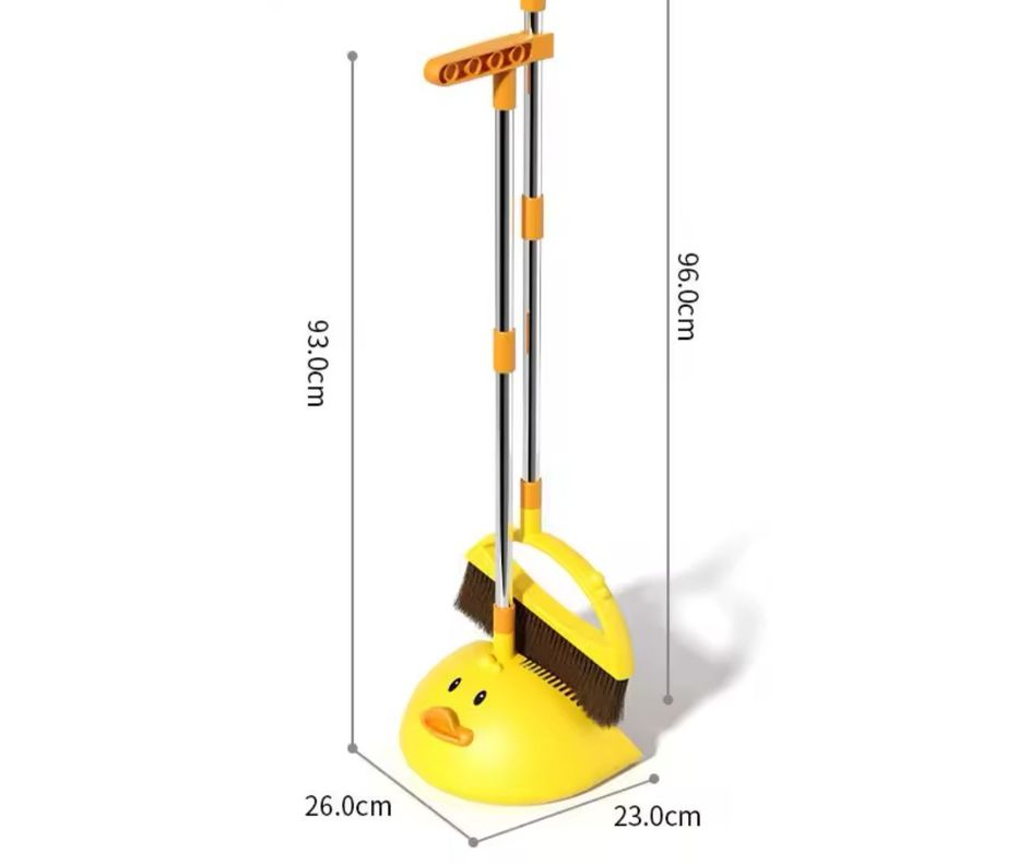 Set escoba con pala modelo patito amarillo-1