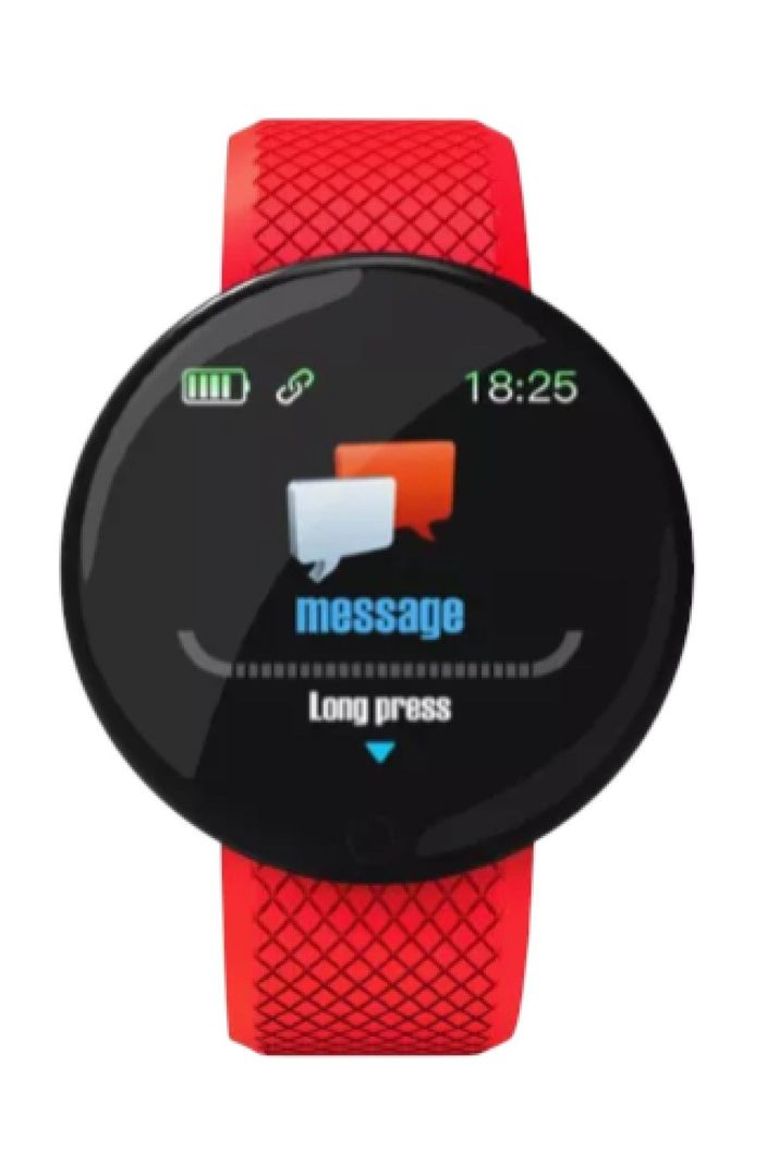 Reloj D18 Smartwatch Inteligente Rojo-0