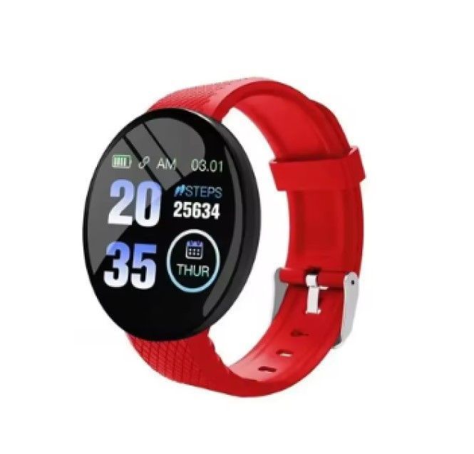 Reloj D18 Smartwatch Inteligente Rojo-1