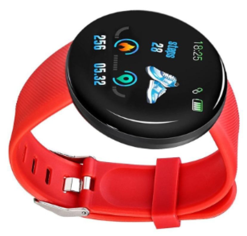 Reloj D18 Smartwatch Inteligente Rojo-3