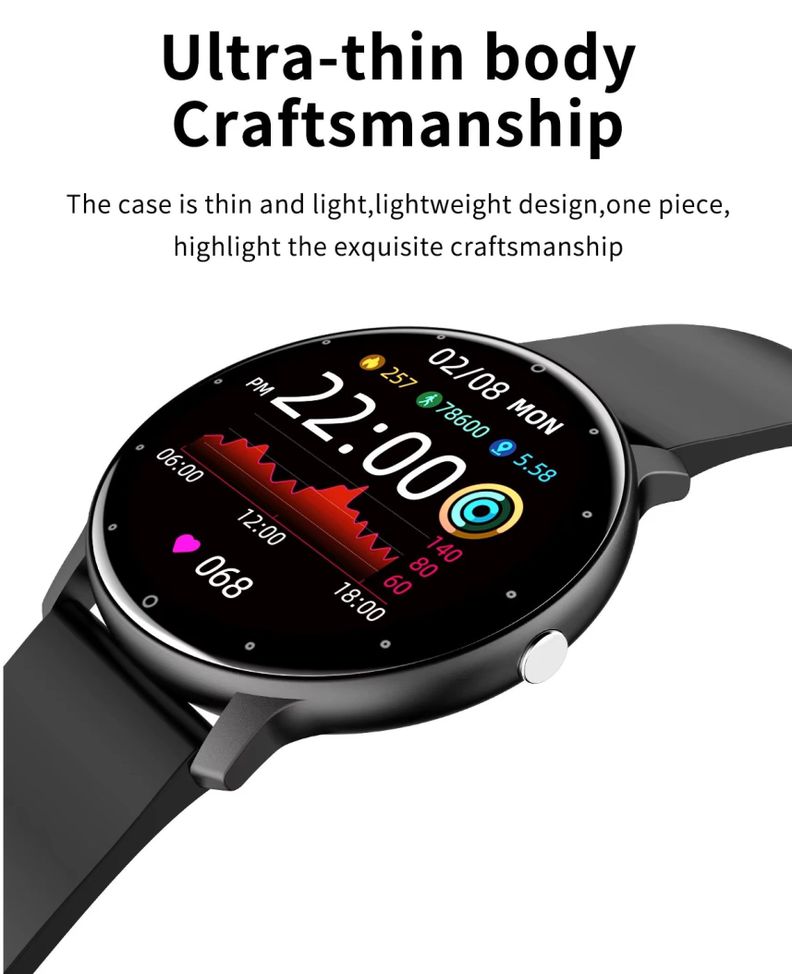 Reloj Inteligente Smartwatch, NEGRO -2