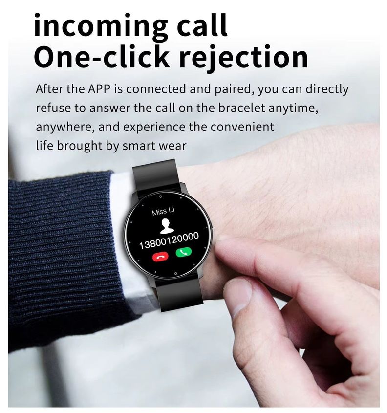 Reloj Inteligente Smartwatch, NEGRO -5