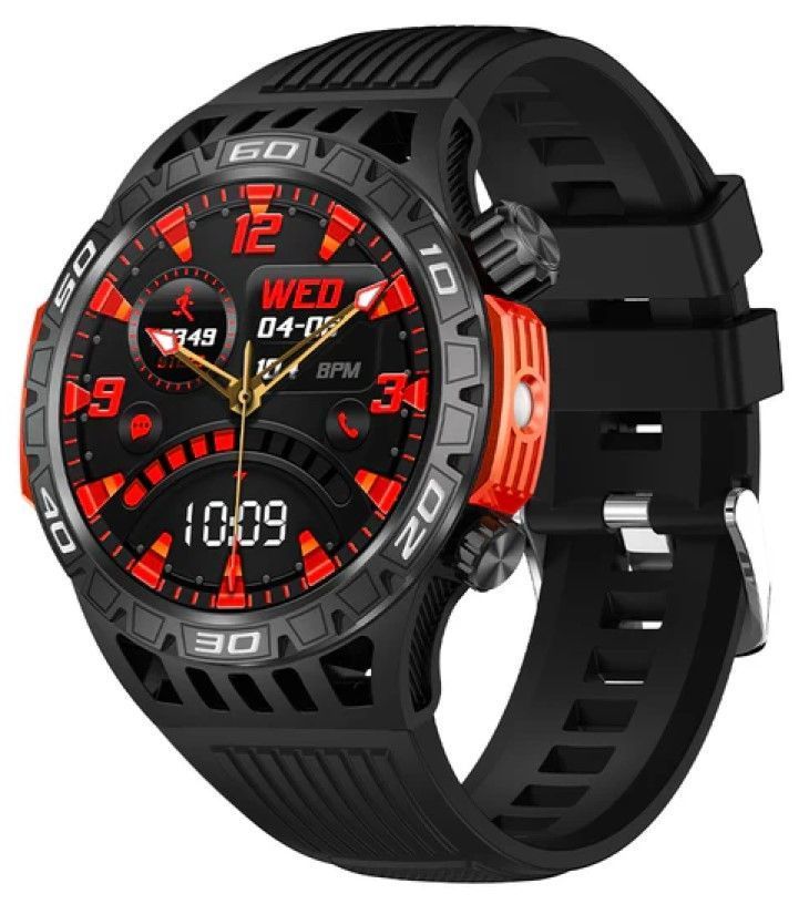 Reloj inteligente deportivo para hombre - Negro Mate / 6 3/8-0