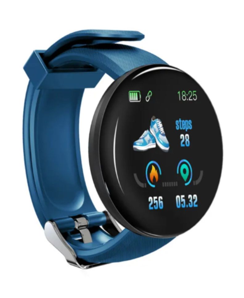 Reloj D18 Smartwatch Inteligente Azul-1