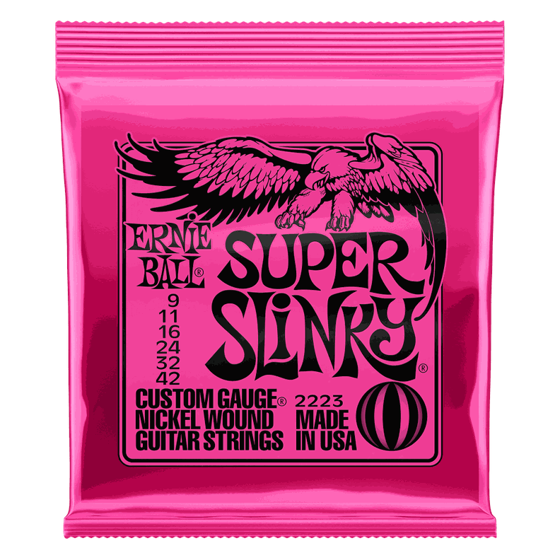 Cuerdas de guitarra electrica Ernie Ball Super Slinky Nickel Wound | 9-42