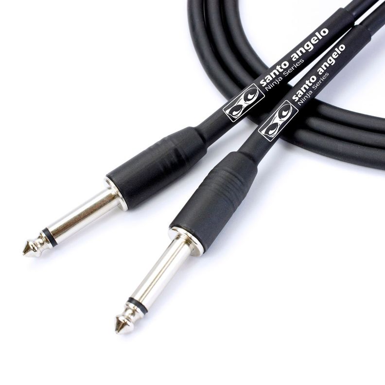 Cable de instrumento Santo Angelo Ninja Series Recto/Recto 4,57m - Negro
