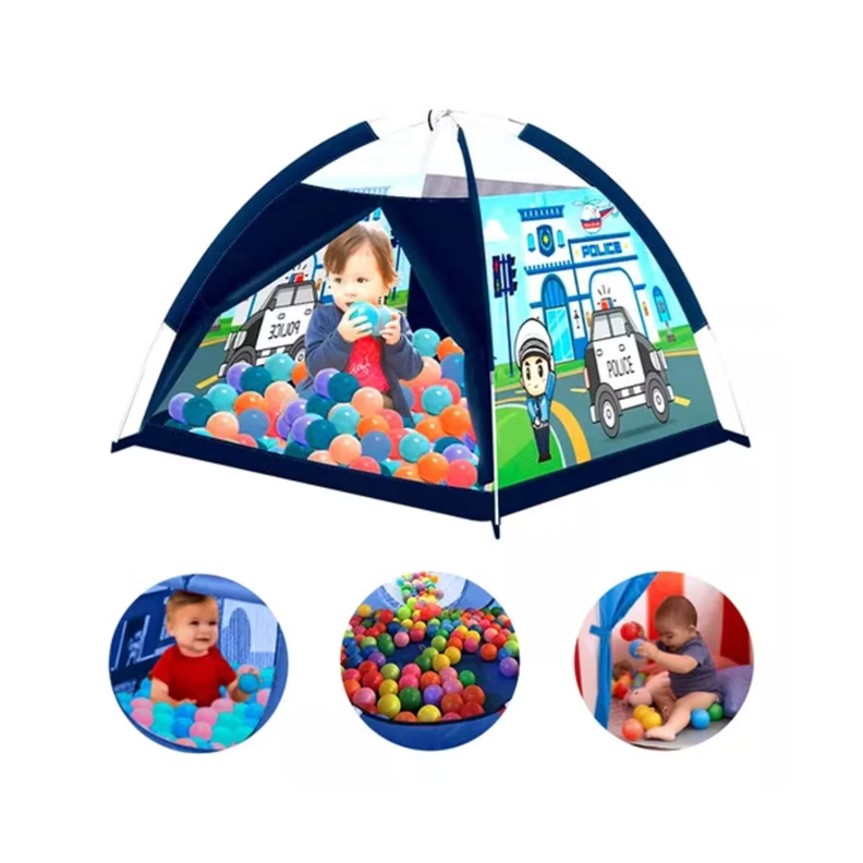 Carpa Tienda Estacion Policia Infantil Con 100 Pelotas-4