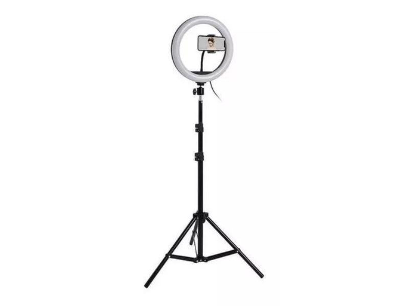 Aro De Luz Led Con Tripode Aro 26cm 2.1 Metros-0
