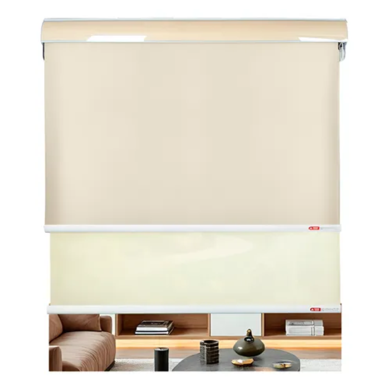 Cortina Roller Blackout Doble Visillo Cenefa 120x200 Beige 0