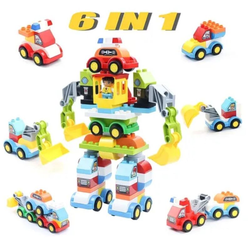 Bloques Lego Set Construccion Autos Y Robot 85 Piezas Niños-1