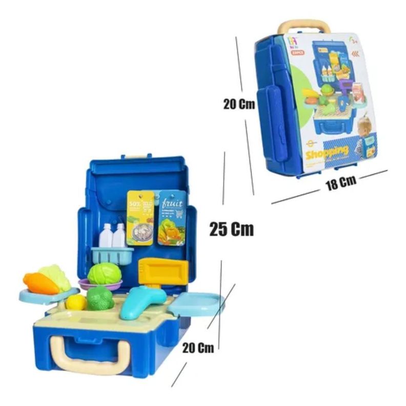 Mochila Juguete Minimarket 22 Piezas Para Niños Y Niñas-1
