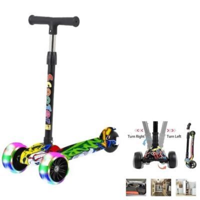 Scooter 3 Ruedas Plegable 2 con Luz Led BLANCO-2