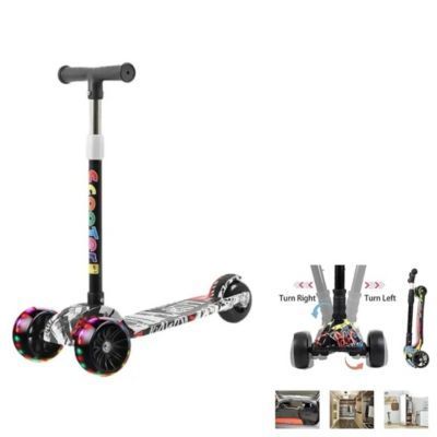 Scooter 3 Ruedas Plegable 2 con Luz Led BLANCO-1