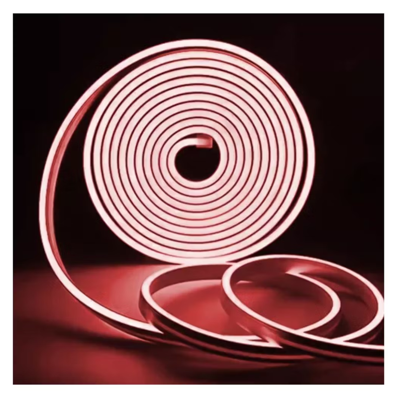 Cinta Led Tira Neon Flex 5 Metros 12v Luz Roja