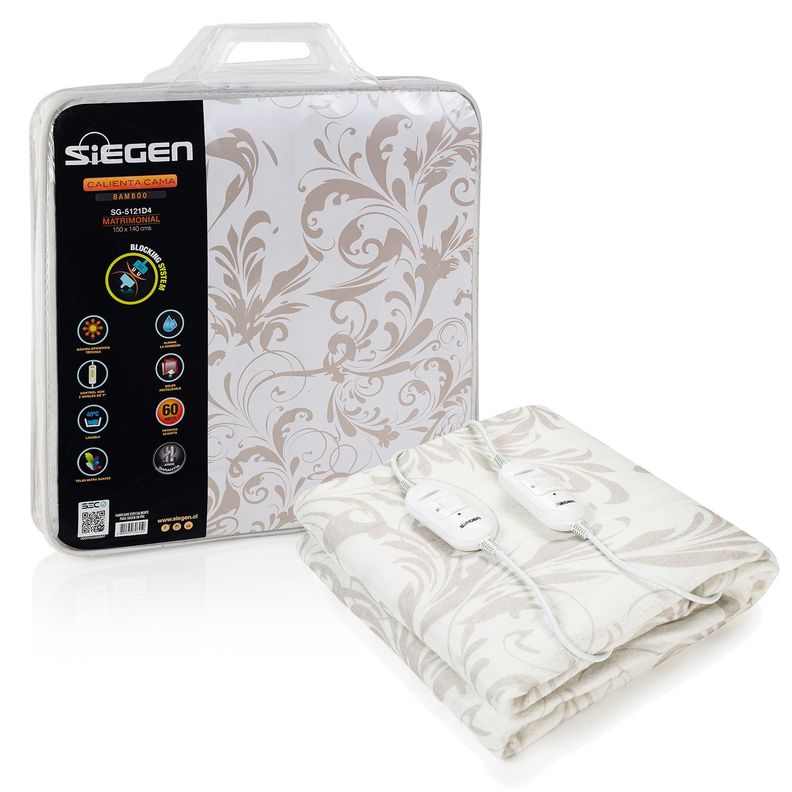 CALIENTA CAMA SIEGEN SG-5121D4 2 PLAZAS (150 X 140 cms)-0