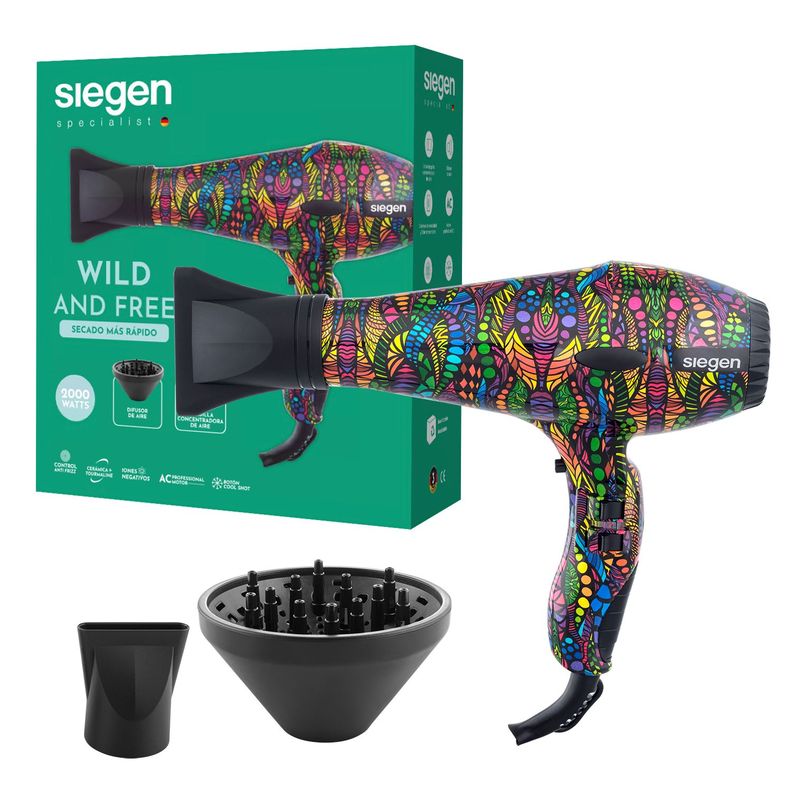 SECADOR DE PELO SIEGEN SG-3115 Negro