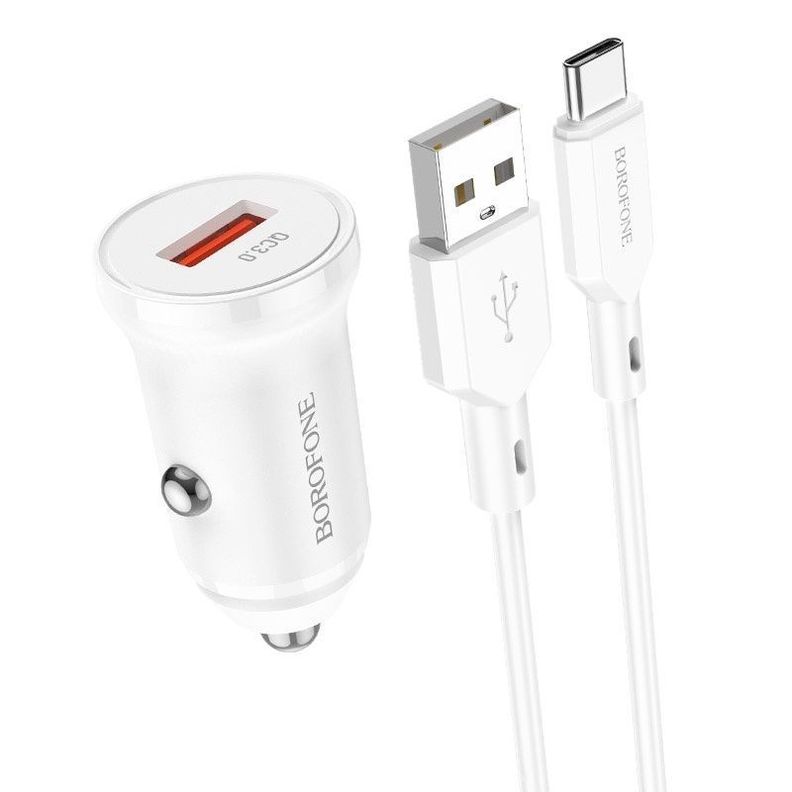 Cargador De Automovil Usb 18w Cable Tipo-C-1