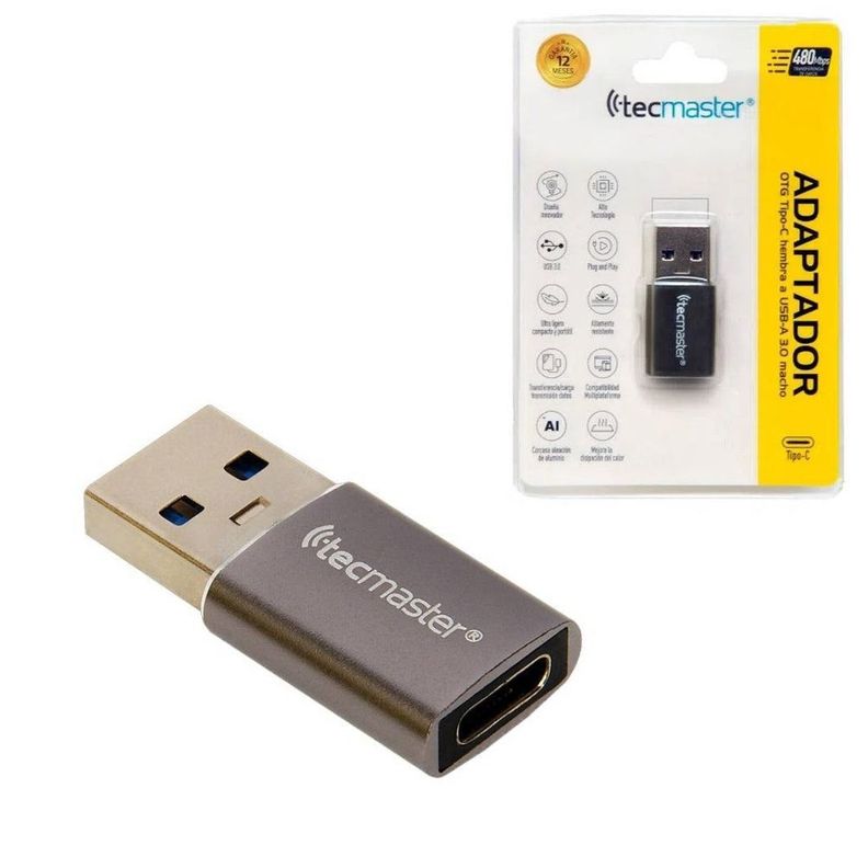 Adaptador Mini Usb Tipo C a USB Macho-0
