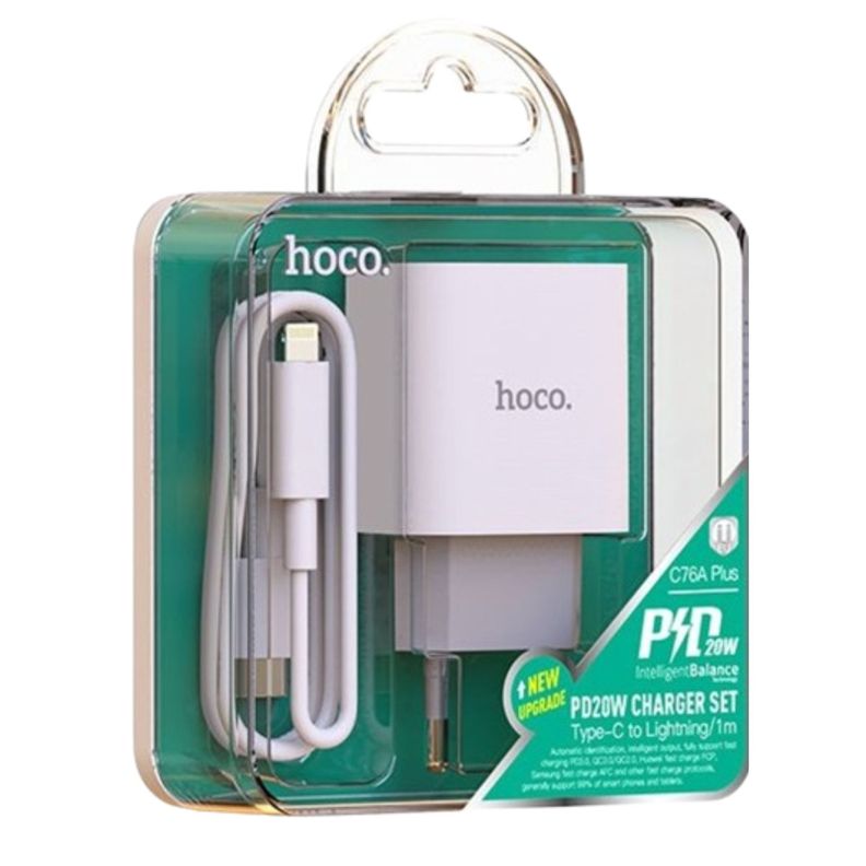 Cargador Hoco C76A 3.0 Tipo C a Lightning con cable para iPhone-5