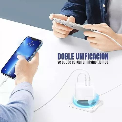 Adaptador USB-C Doble puerto 35W compatible iphone Ipad-3