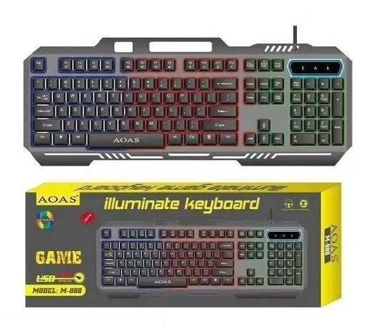 Teclado Mecánico Aoas M888 Cable Usb Gamer Luces Rgb-2