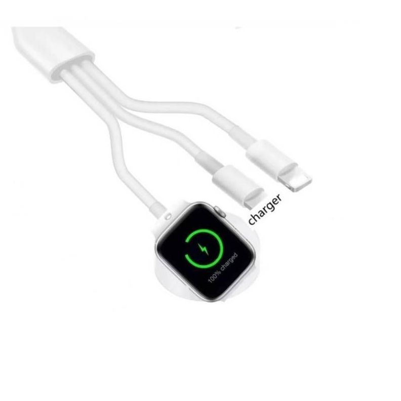 Cable 3 en 1 Cable cargador inalámbrico para Reloj Iphone Android-3