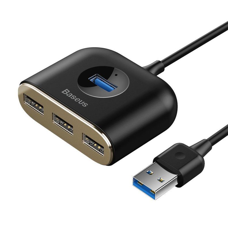 Adaptador Hub 4 En 1 Usb 3.0 2.0 5gbs Baseus Negro-1