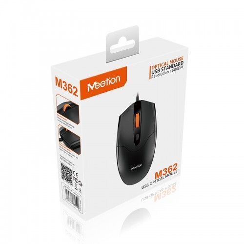 Mouse Óptico Con Cable 1600 Dpi Mt-m362  Negro-3