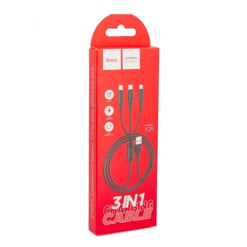 Cable Usb To Lightning Micro-usb Type-c X25 Soarer-4