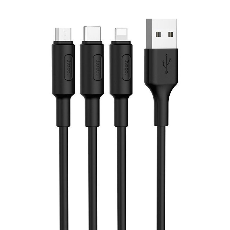 Cable Usb To Lightning Micro-usb Type-c X25 Soarer-0
